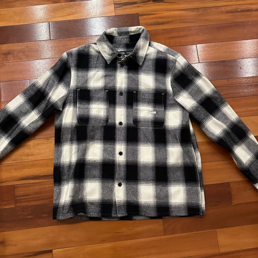 Zara Monochrome Plaid Shirt